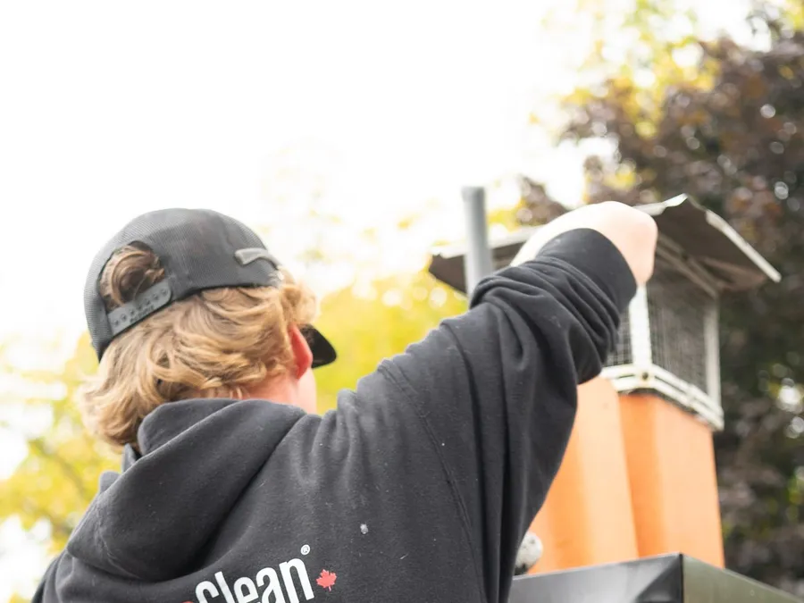 Professional Chimney Cleaning Service in Action