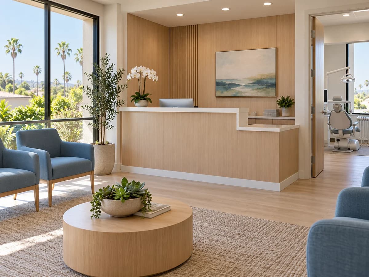 A welcoming dental practice reception area