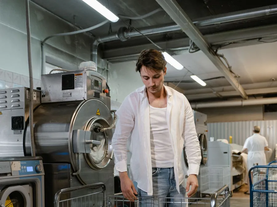 Man in Laundry Room