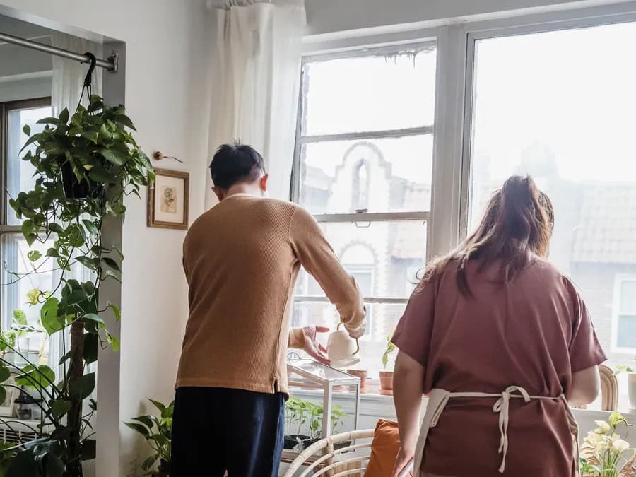 People Cleaning the House