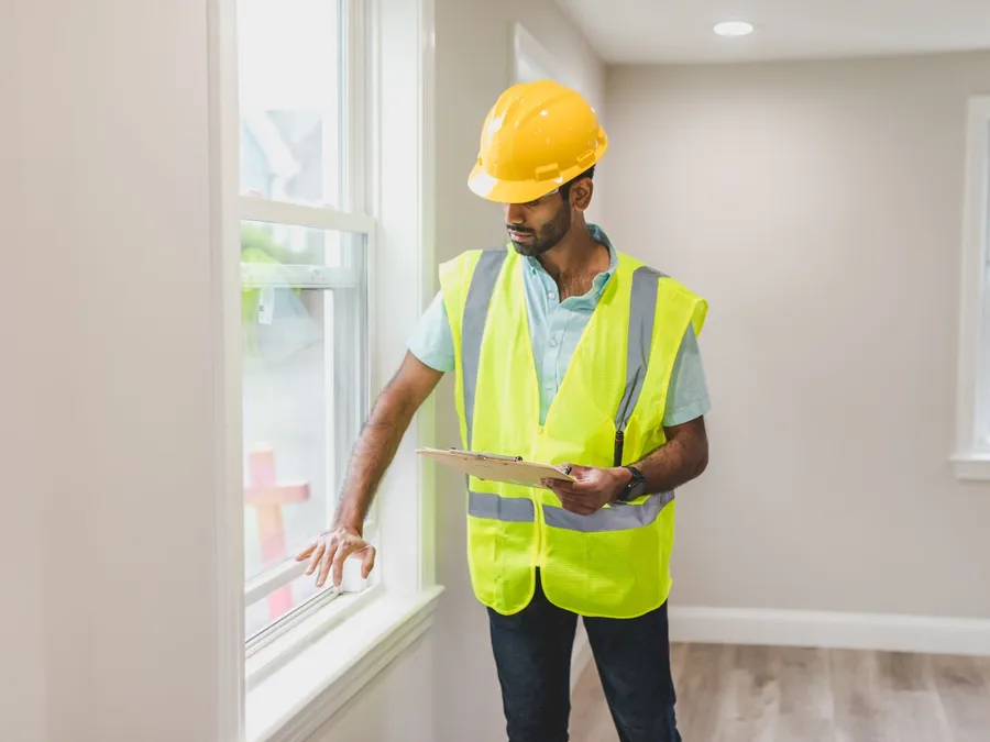 A Man Checking the Window