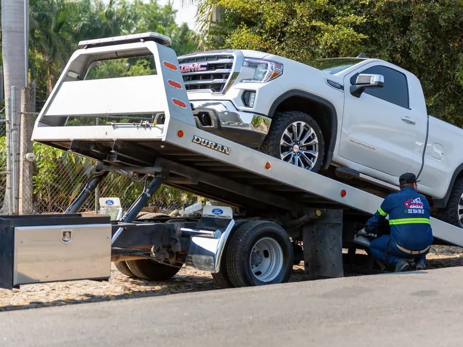 A Car on a Tow Truck